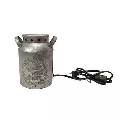Home Sweet Home’ Galvanized Table Wax Melt/Fragrance Oil Warmer