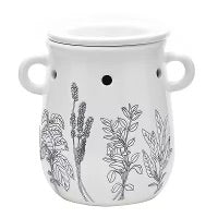 Minimalist White Floral Wall/Table Wax Warmer