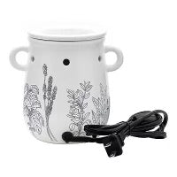 Minimalist White Floral Wall/Table Wax Warmer