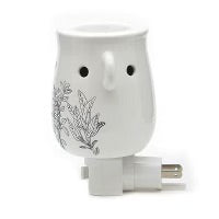 Minimalist White Floral Wall/Table Wax Warmer